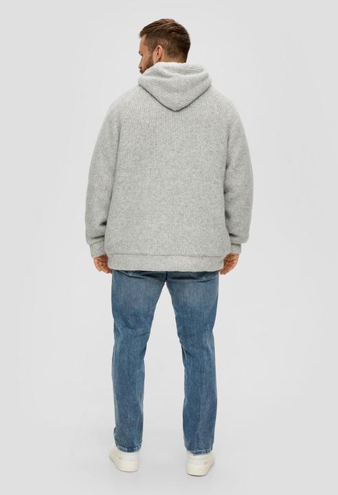 Produktbild s.Oliver Strickpullover Kapuzenjacke aus Teddy-Plüsch (3XL)