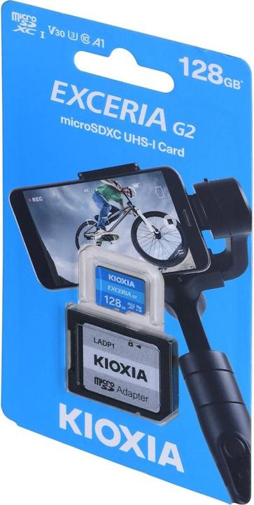Actual product image Kioxia Exceria G2 (128 GB, microSDXC, U3, UHS-I)