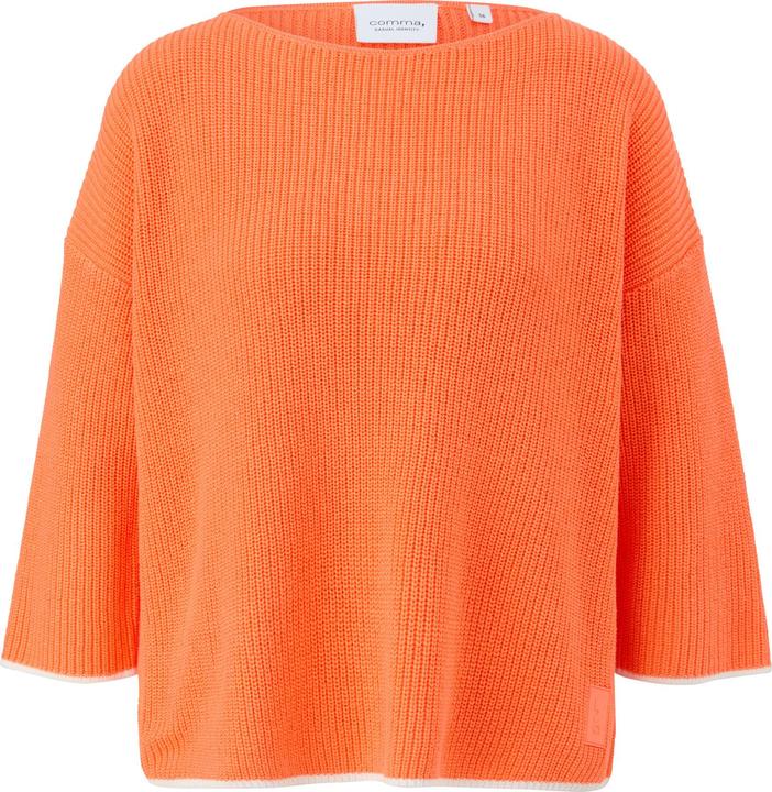 Actual product image Comma Strickpullover Strickpullover aus Baumwolle mit 3/4-Ärmeln (38)