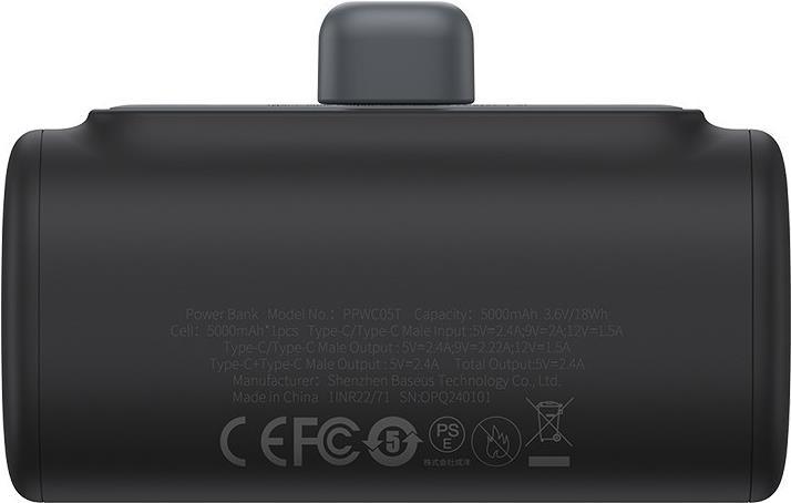 Actual product image Baseus Compact Series Fast Charging USB-C Powerbank 20W (5000 mAh, 20 W, 18.50 Wh)