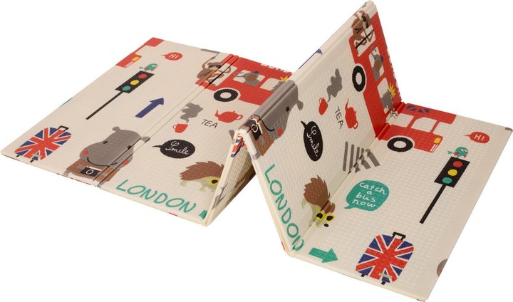 Actual product image Kik Learning mat, foldable, double-sided foam, city/forest 200 x 180 cm x 0.8 cm (200 x 180 cm)
