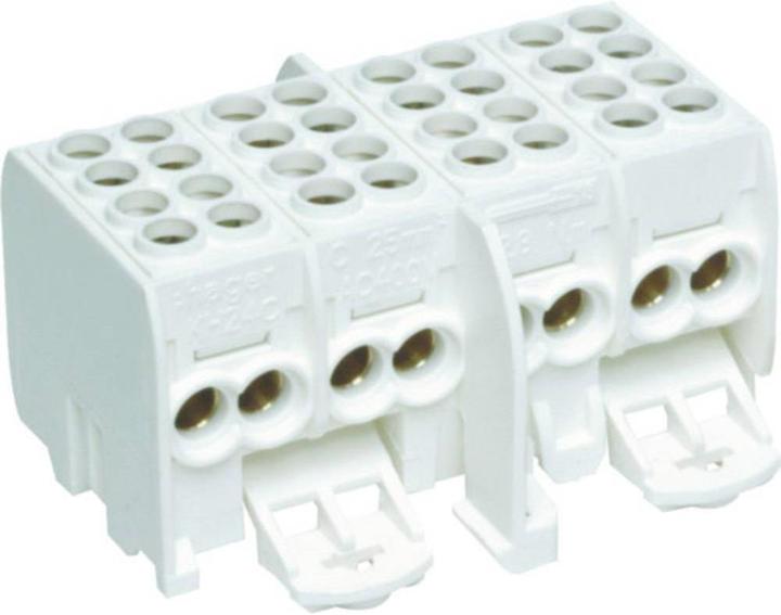 Actual product image Hager 4P White Terminal Block