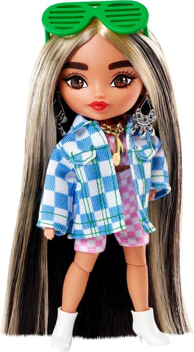 Produktbild Barbie Extra Mini Puppe (Checker Jacket)