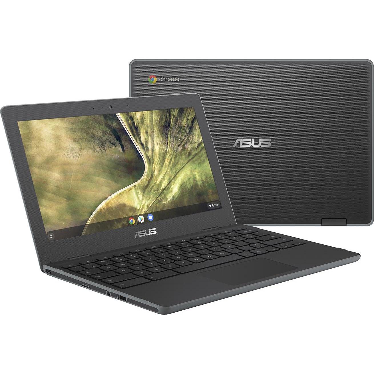 ASUS Chromebook C204MA (11.60", 4 GB, Deutschland, Intel Celeron N4000), Notebook, Grau