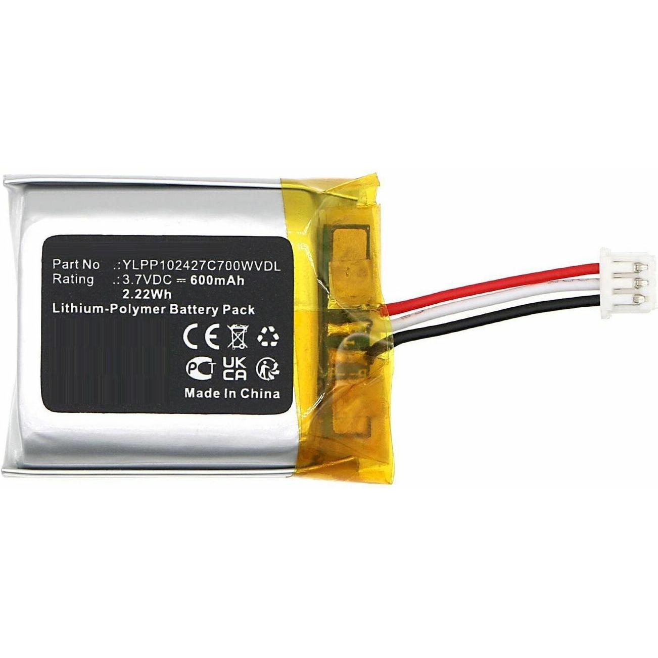 CoreParts Battery 3.7V 600mAh 2.22Wh (1 Stk., 600 mAh), Batterien + Akkus
