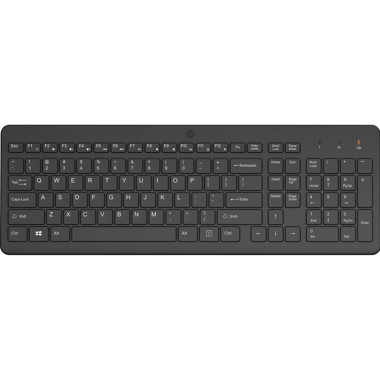 HP 220 WL KBD Germany - German localizat (DE, Kabellos), Tastatur, Schwarz