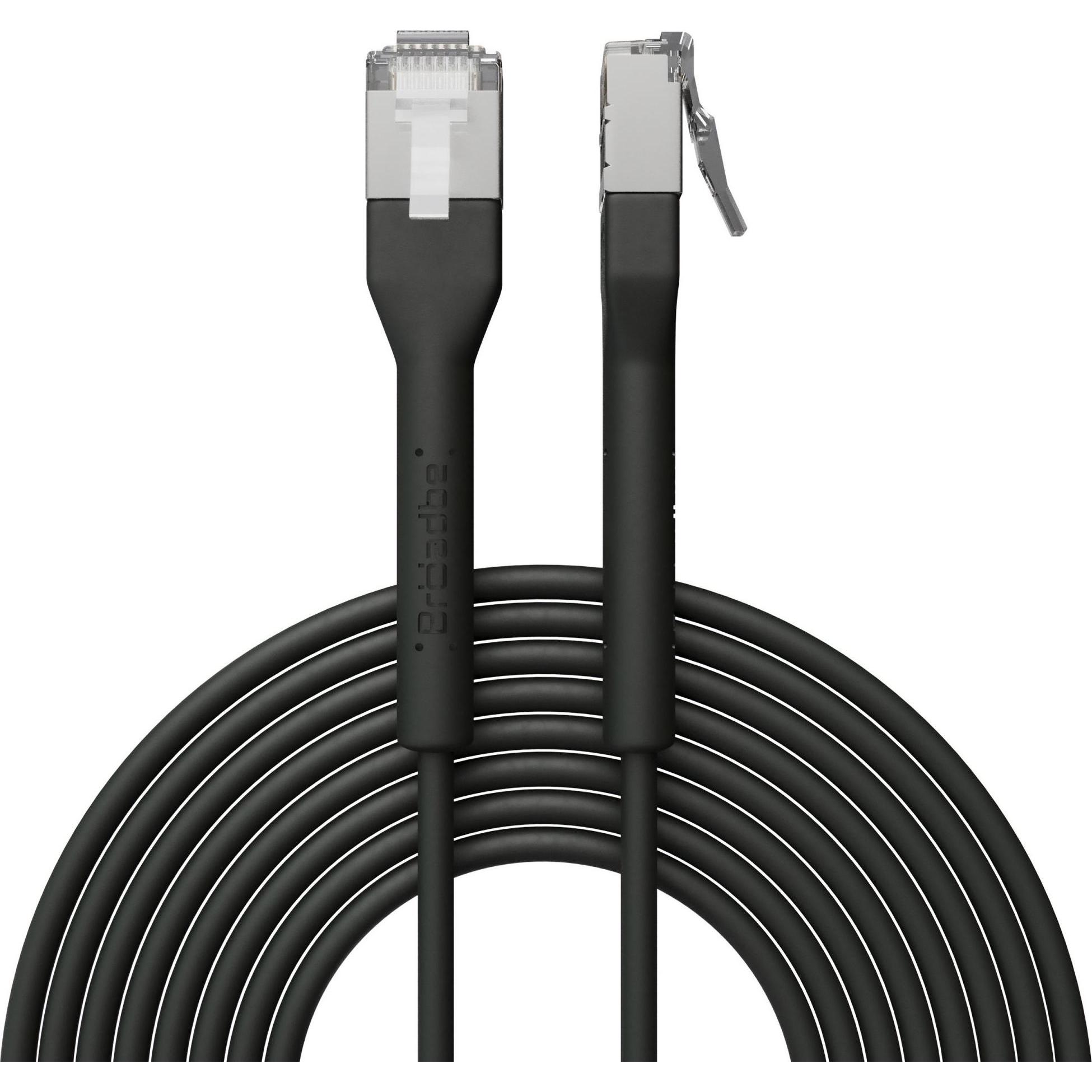 Broadbe Slim Patch Cable 10G Black 2m Cable-Patch-Cat6A-BK-2M-Slim (2 m), Cavo di rete