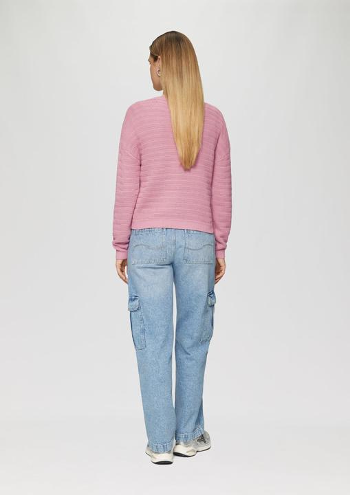 Produktbild S.Oliver Strickpullover Baumwollmix-Pullover mit Strukturmuster (XXL)