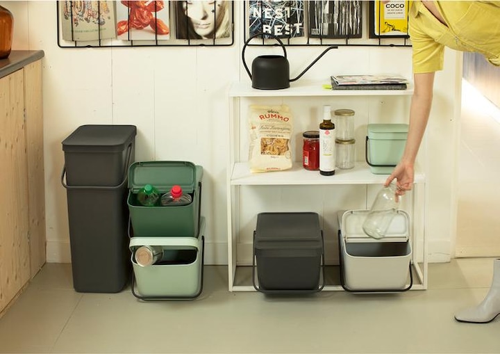 Actual product image Brabantia Sort & Go 20 l recycling bin, light grey (20 l)