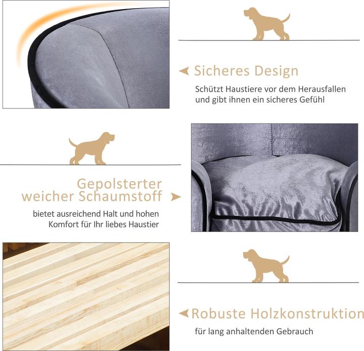 Image du produit PawHut Canapé pour animaux de compagnie (Chien)
