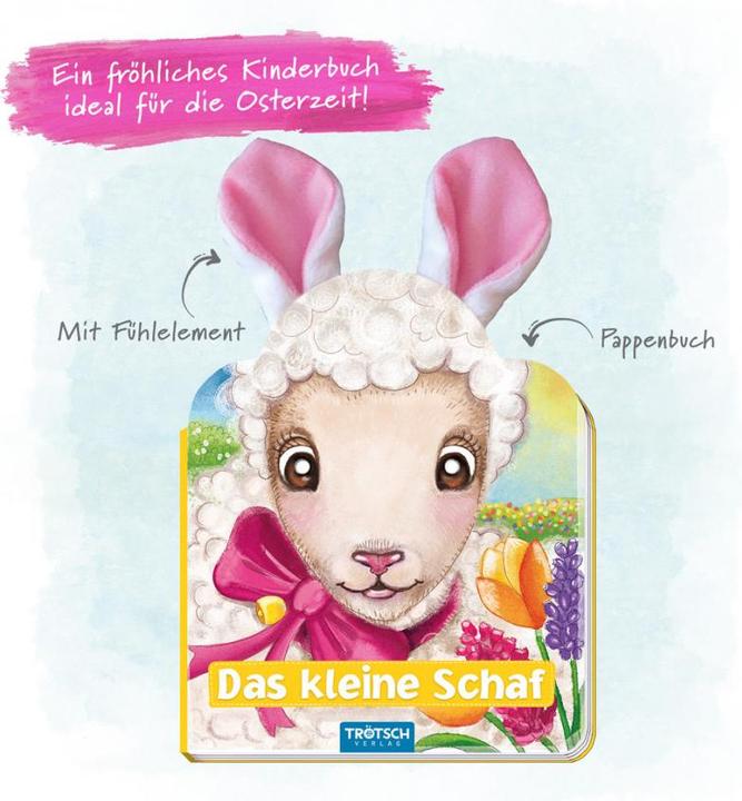 Actual product image The Little Sheep Children's Book with Plush Ears (German)
