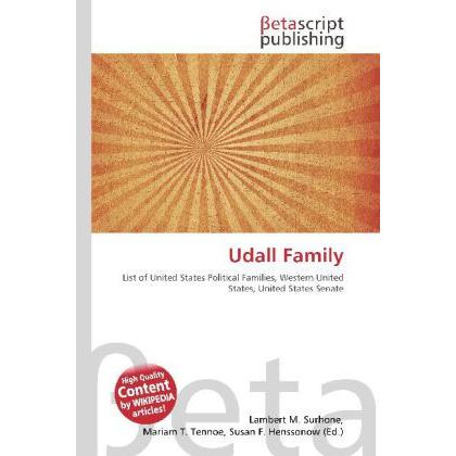 Udall Family, Fachbücher von Lambert M. Surhone, Miriam T. Timpledon, Susan F. Marseken