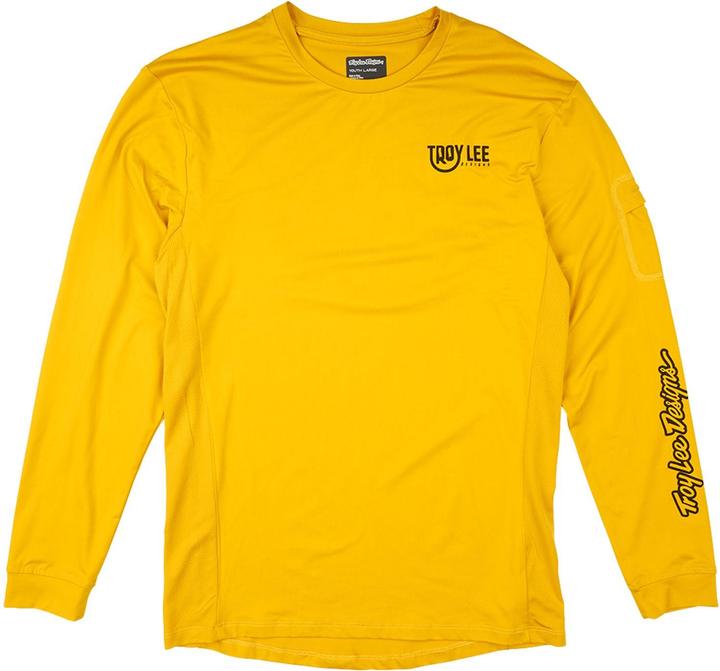Actual product image Troy Lee Designs Ruckus Ride LS Tee, Eyez, safron, youth L (L)