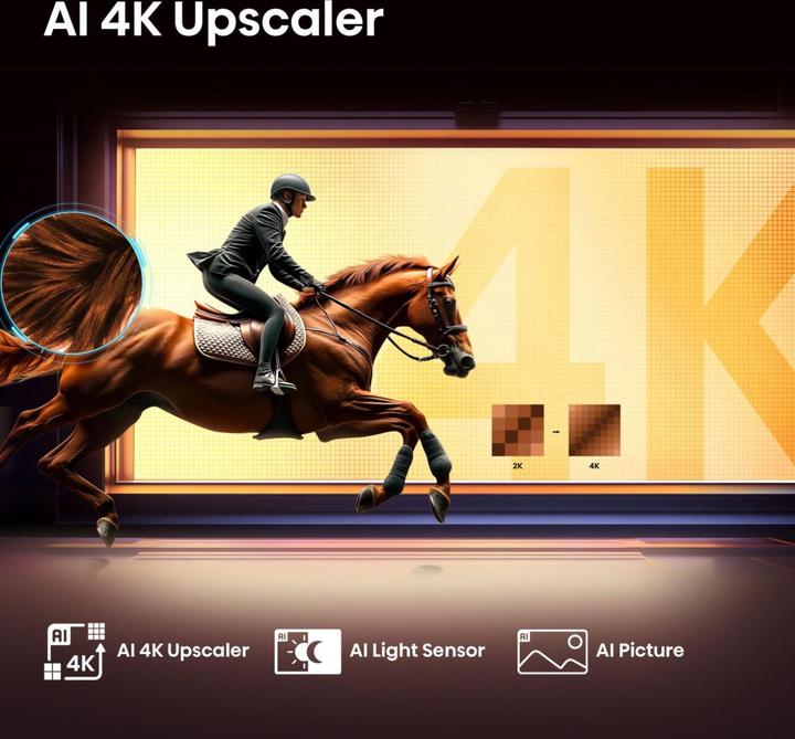 Actual product image Hisense 58E77Q (58", LCD, QLED, 4K, 2025)