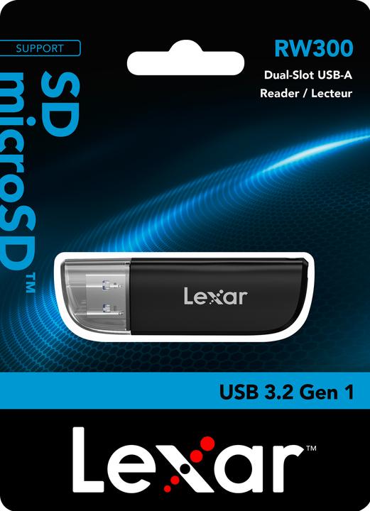 Actual product image Lexar Reader LRW300 Dual Slot SD/microSD USB 3.2 (USB-C 3.2 Gen 1)