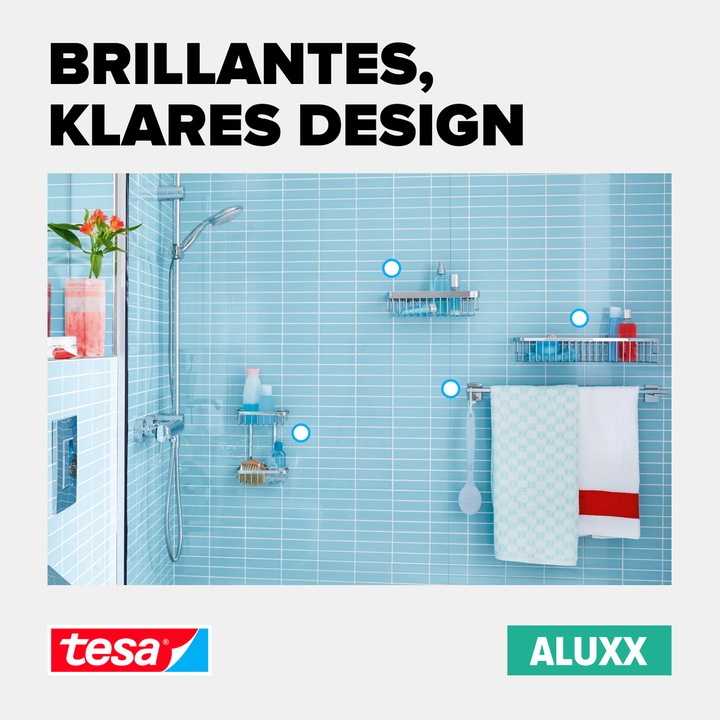 Actual product image tesa Aluxx storage basket single storey, M (9 x 13.5 x 26.5 cm)