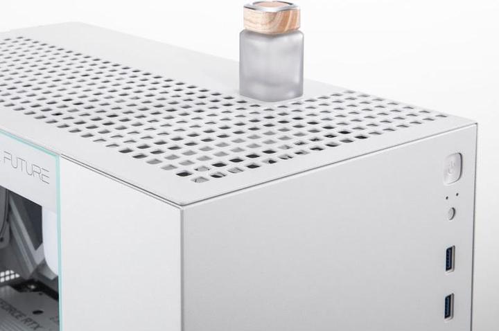 Actual product image Geometric Future King Arthur Midi-Tower case - white (E-ATX)