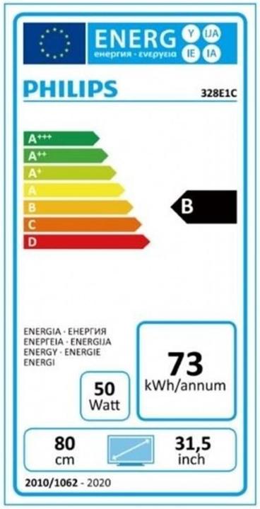 Etichetta energetica Philips 328E1CA/00 (3840 x 2160 pixel, 32")