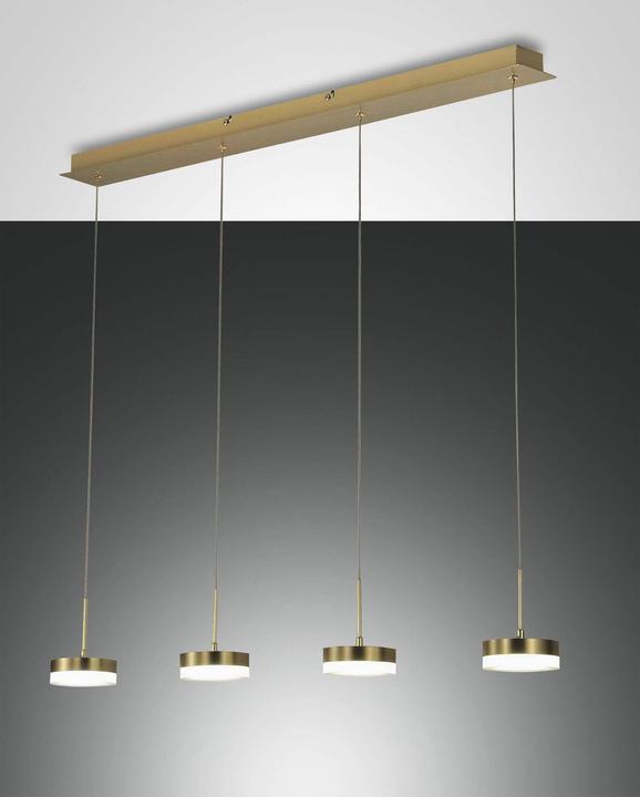 Produktbild Fabas Luce LED Pendelleuchte Dunk 2000x80mm 32W Warmweiss Messing dimmbar (755 lm)
