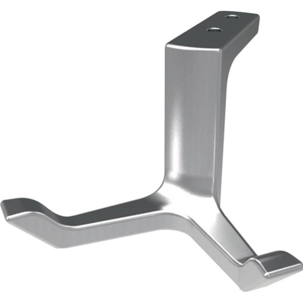 Hermeta, Garderobe + Kleiderhaken, Decken-Mantelhaken 0200 zweifach Ausladung 87 mm Aluminium silberfarbig eloxiert Höhe...