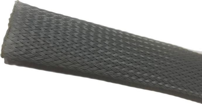 RS PRO Kabelschlauch Grau PET für Kabel-Ø 5mm bis 12mm, Länge 15m Umflochtener Dehnbar (Kabelschlauch, 1500 cm)