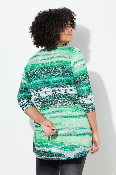 Immagine prodotto Angel of Style T-shirt dal taglio svasato con brillantini e fantasia a righe con leopardato (42)