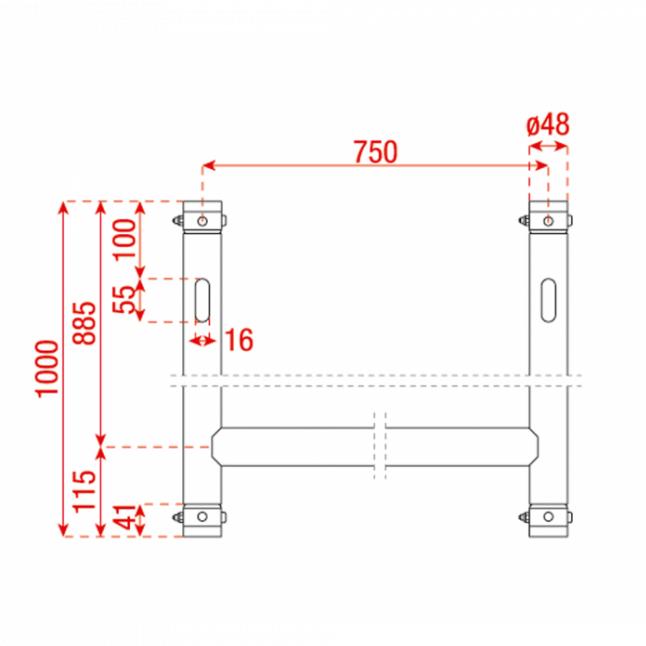Actual product image Showtec H-Downrigger