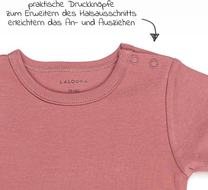 Immagine prodotto La Loona Body LaLoona per neonato e body avvolgenti Body per neonato a manica corta OEKO-TEX® confezione da (74, 80)