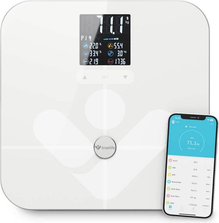 Productafbeelding Truelife Personenweegschaal max. 180 kg FitScale W7 BT wit detailhandel (180 kg)