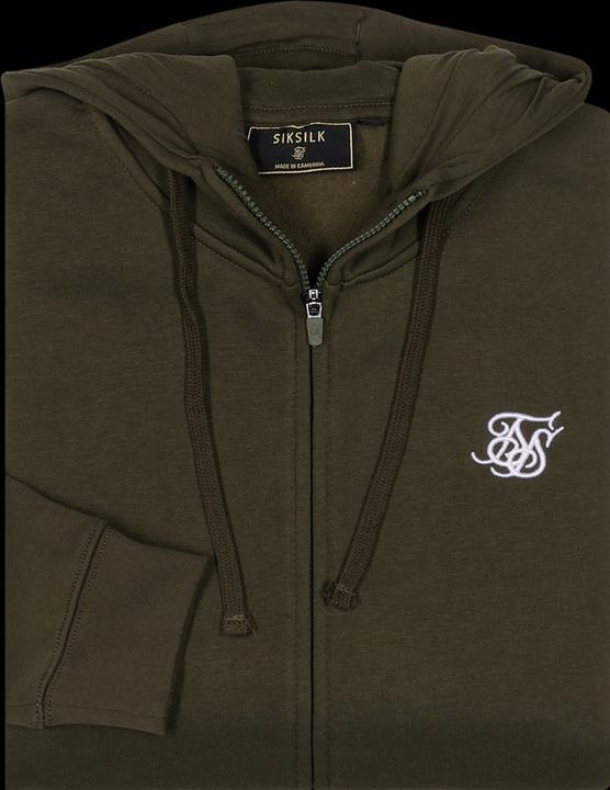 Immagine prodotto Siksilk Felpa con cappuccio Khaki Essential Zip Through Funnel Hoodie (M)