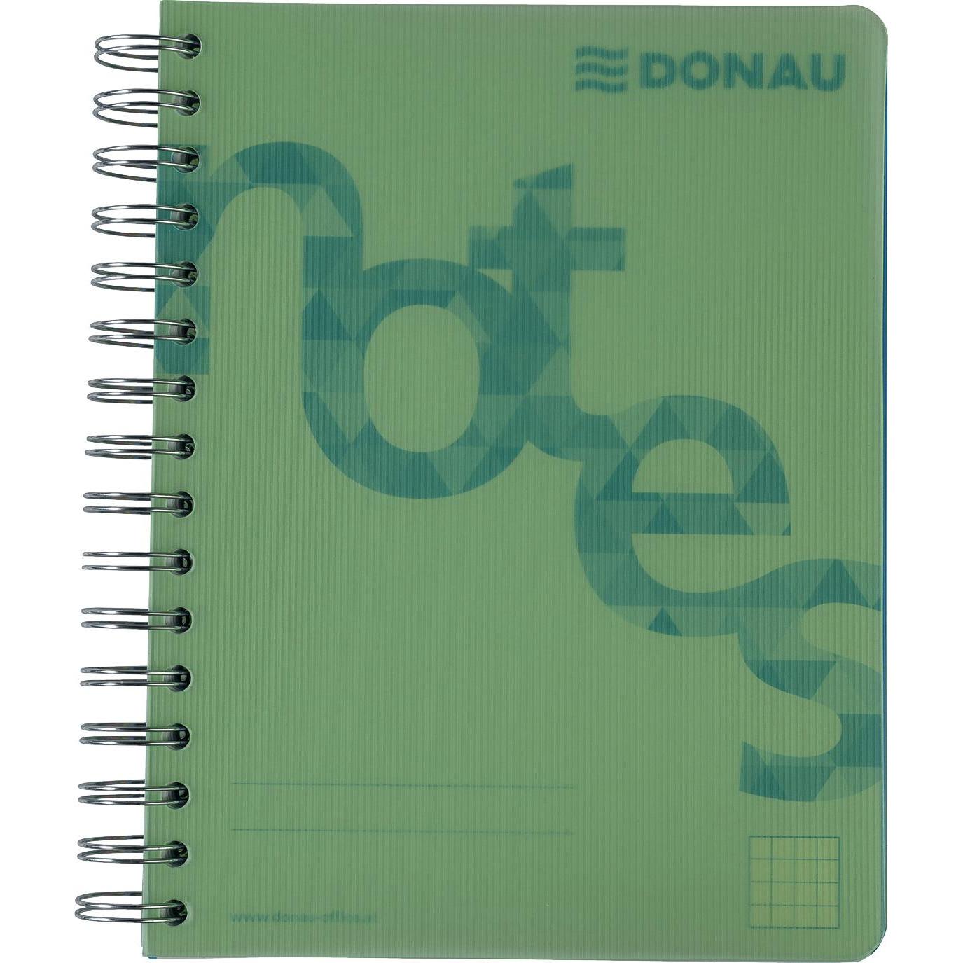 Donau, Heft + Block, Seminarblock DIN A5 140 Blatt grün (A5, Kariert, Harter Einband)