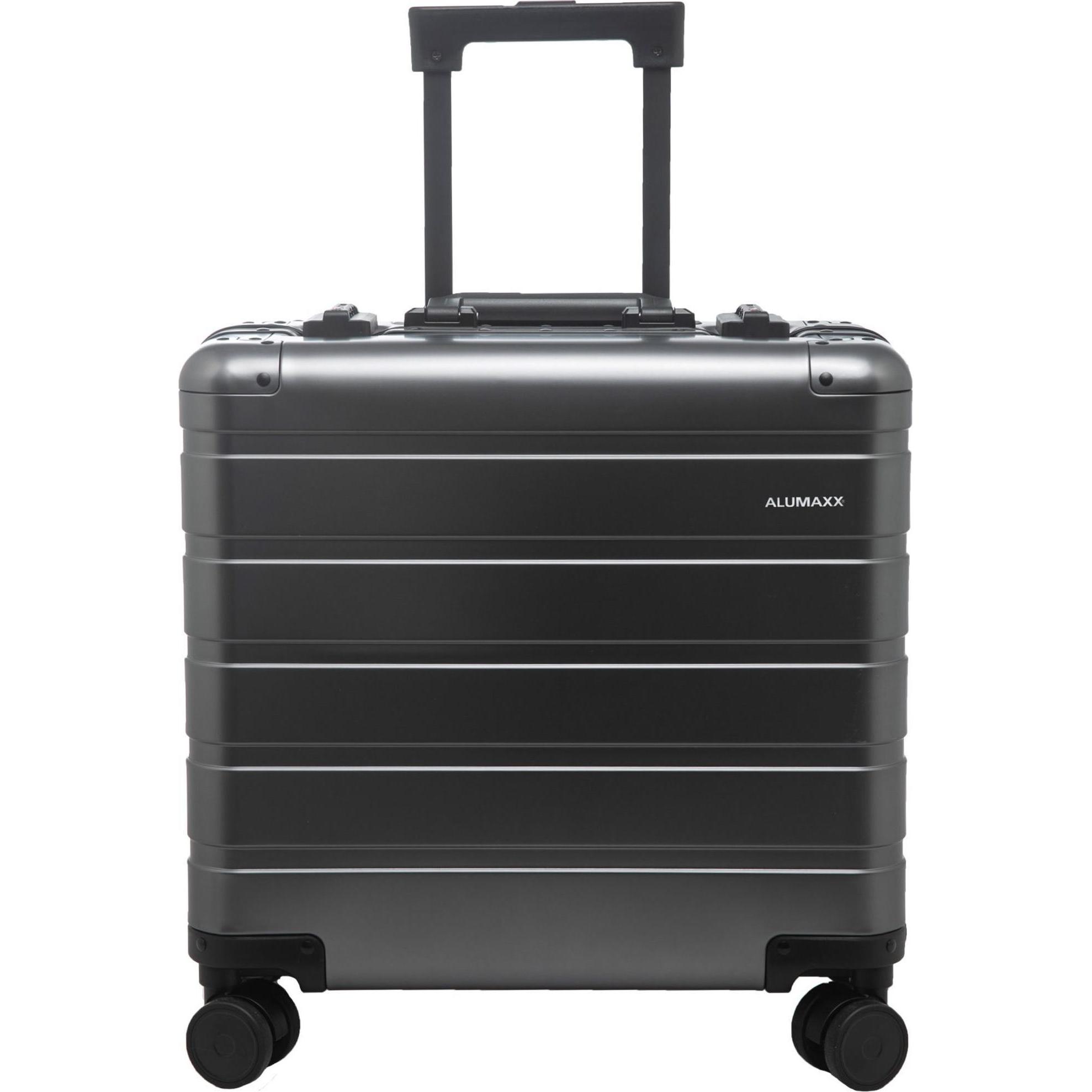 Alumaxx, Koffer, Business Overnighttrolley, mit Vollalukoffer, grau, Grau, (37 l, Handgepäck (bis 50l))
