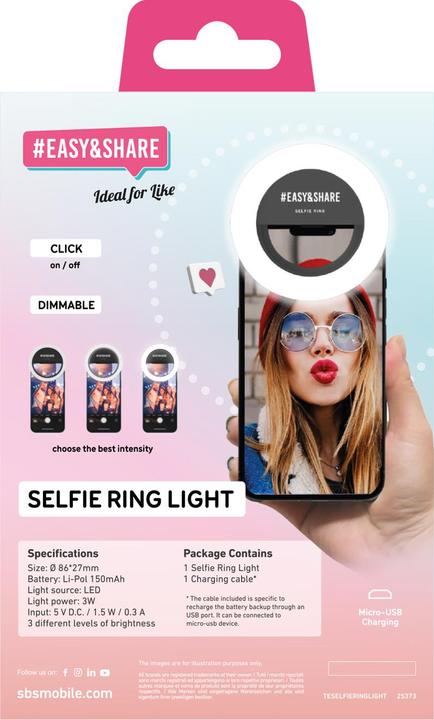 Productafbeelding SBS Selfie Ring Licht