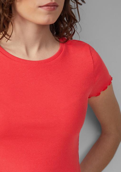 Produktbild S.Oliver T-Shirt Verkürztes Rippshirt mit Rundhalsausschnitt (L)