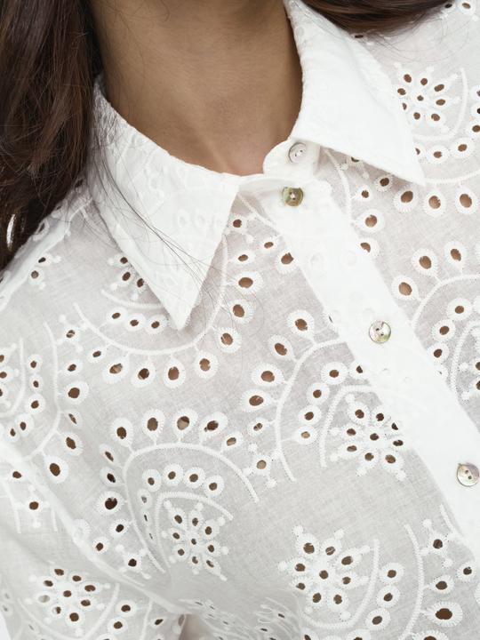 Produktbild Only Locker geschnitten Hemdkragen Ärmelbündchen mit Knopf Tief angesetzte Schulter Hemd Hemd (L)