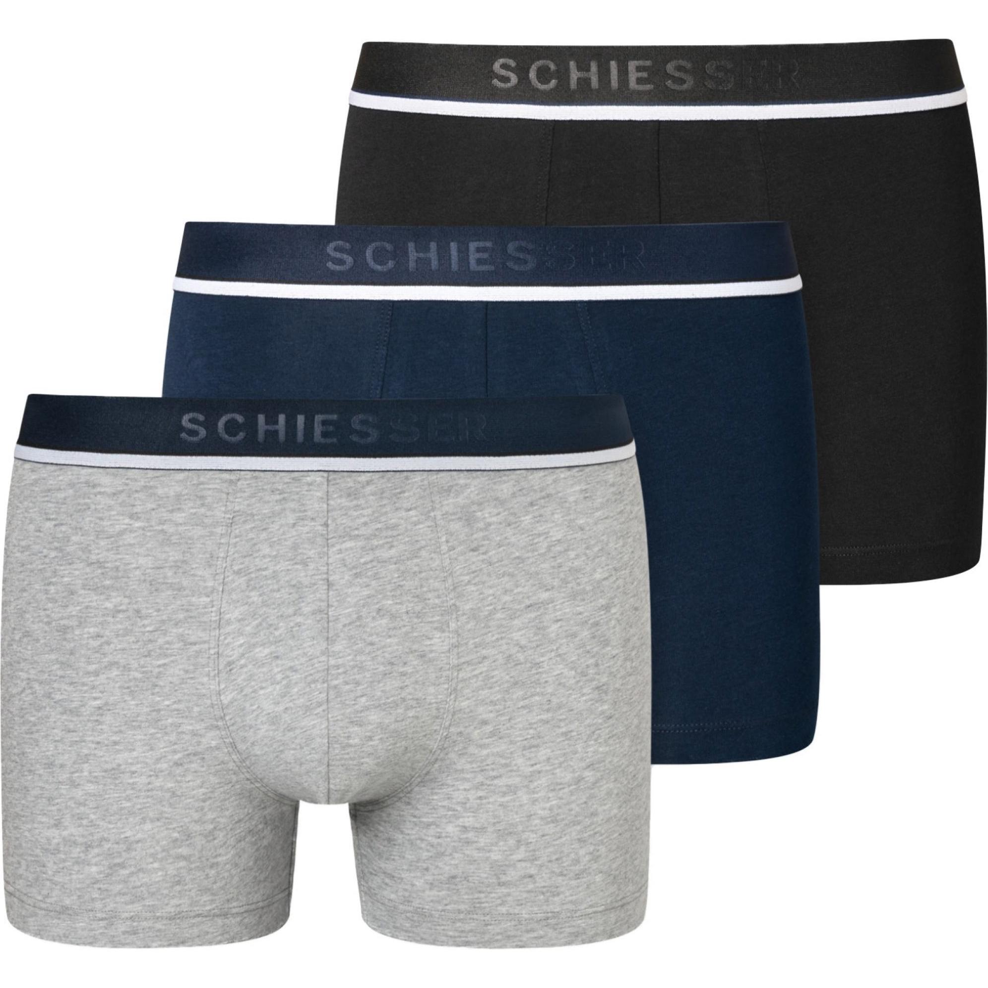 Schiesser, Herren, Unterhosen, Boxershorts, Mehrfarbig, (XXL, 3er Pack)