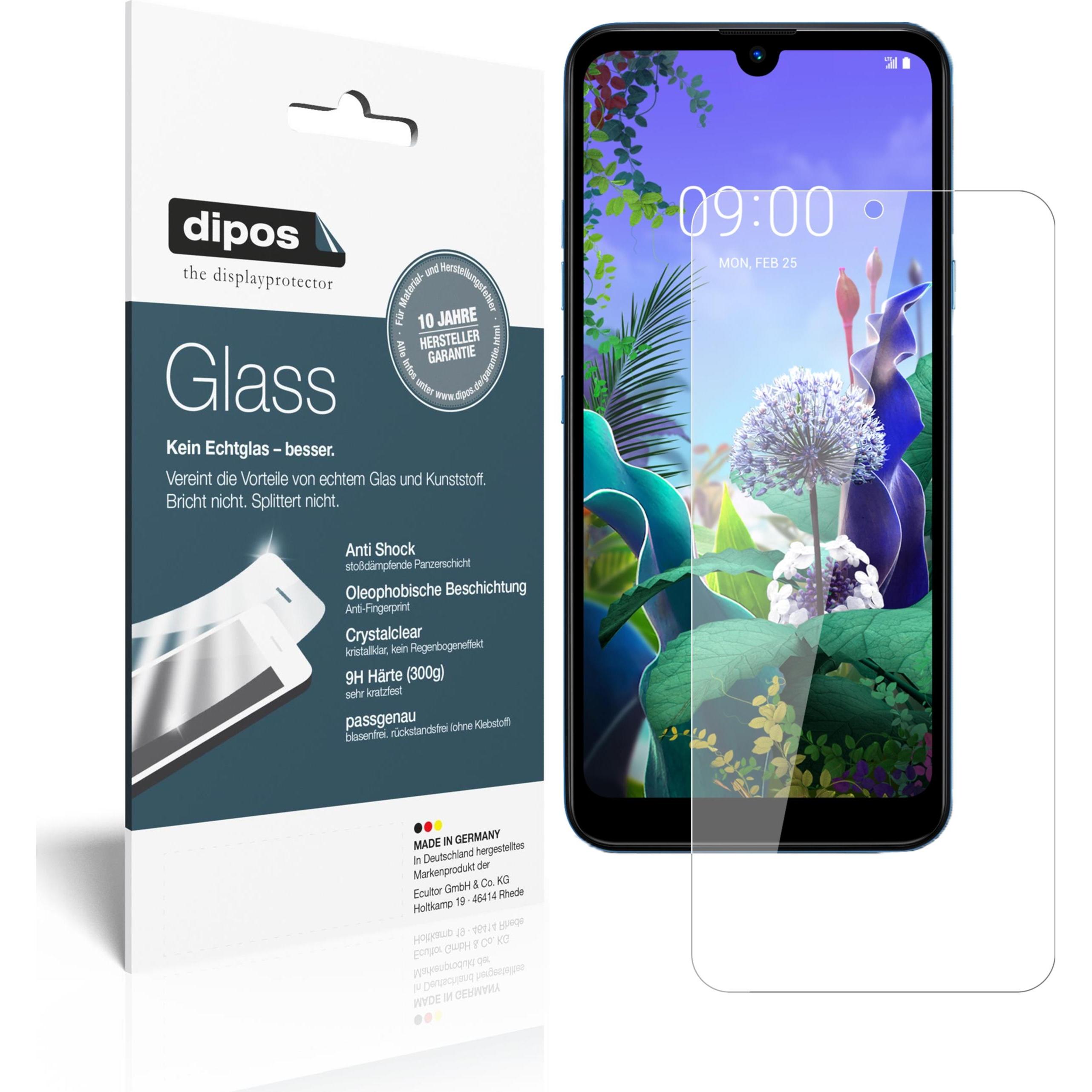 Dipos Displayschutz Anti-Shock (2 Stück, LG Q60), Smartphone Schutzfolie, Transparent