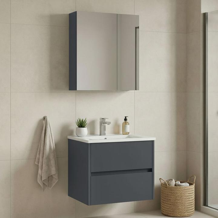 Produktbild Homitis Side 65 v2 Bathroom Cabinet With Sink & Mirror Set (2 Pieces)