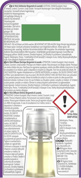 Actual product image Air Wick Fragrance plug refill bergamot & lavender 19ml