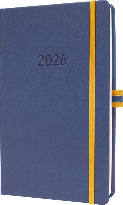 Produktbild Sigel Wochenkalender Linescape 2026, ca. A5, blau/gelb (A5, 1 Woche / 2 Seiten)