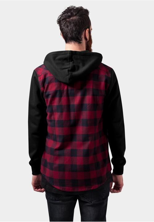 Immagine prodotto Urban Classics Camicia con cappuccio e maniche in flanella a quadri (L)