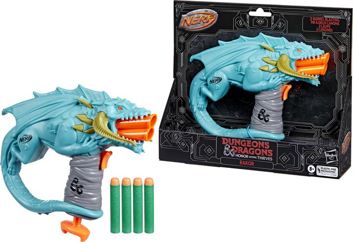 Immagine prodotto Nerf Dungeons & Dragons Rakor Blaster e 4 dardi Elite 2.0, D&D