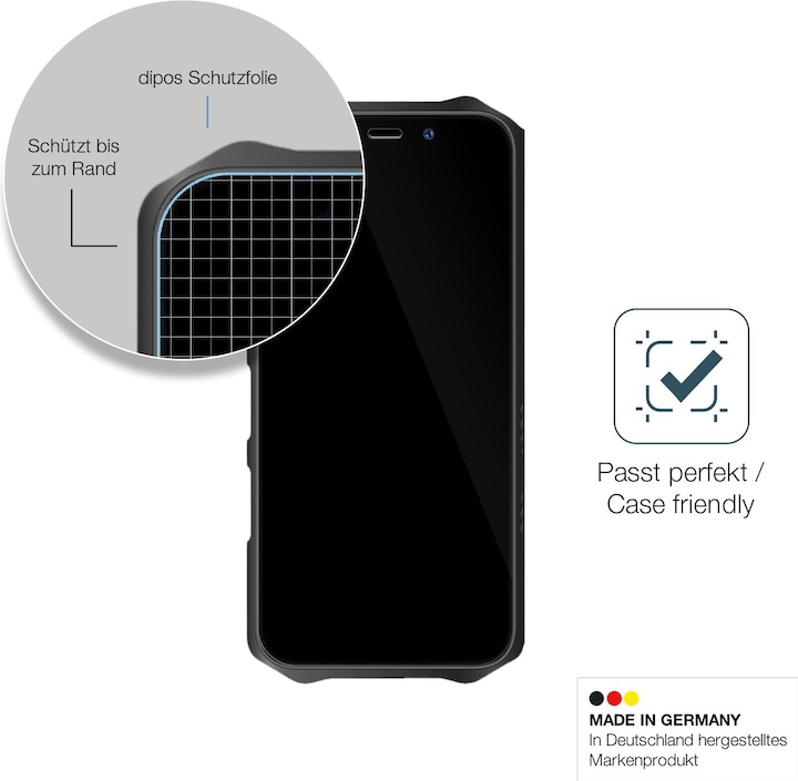 Actual product image Dipos Anti-Shock Screen Protector Clear (1 Piece, Oucitel K12)