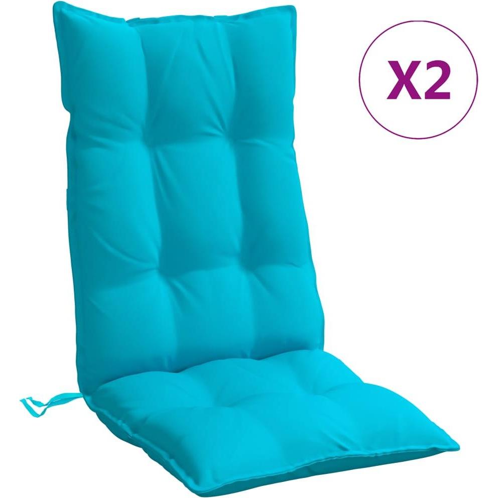 VidaXL, Sitzkissen, Hochlehner-Auflagen 2 Stk. Oxford-Gewebe (120 x 50 x 7 cm)