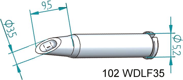 Immagine prodotto Punta saldatore Ersadur, no piombo 3,5mm (Punta di saldatura)