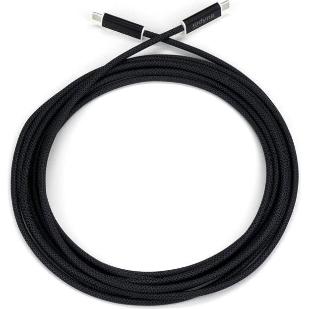 Iodyne 5m USB4 / Certified Thunderbolt 40 Gb/s Braided Cable - Black (5 m), USB Kabel