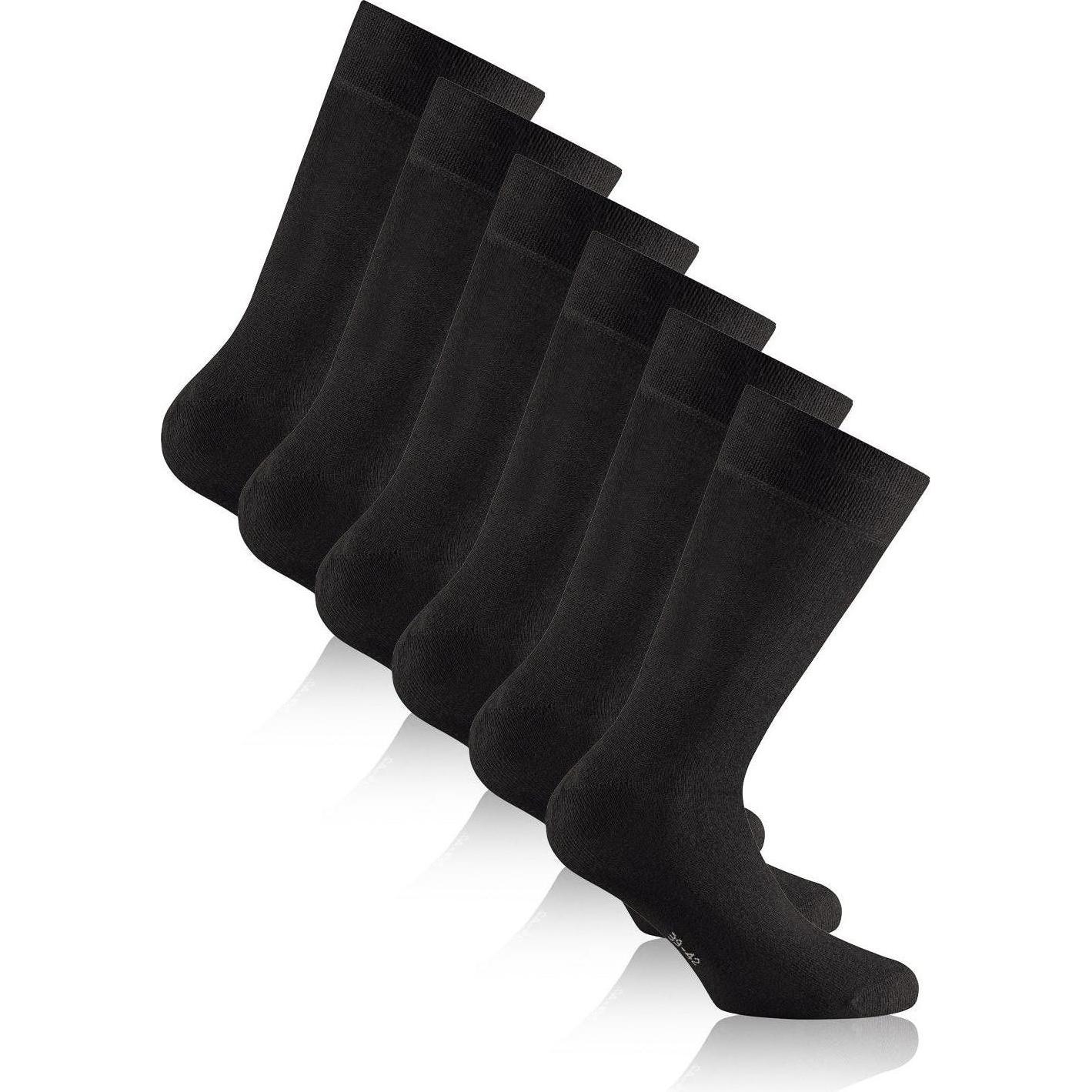 Rohner, Unisex, Socken, WO/CO, Schwarz, (Einzelpack, 35 - 38)