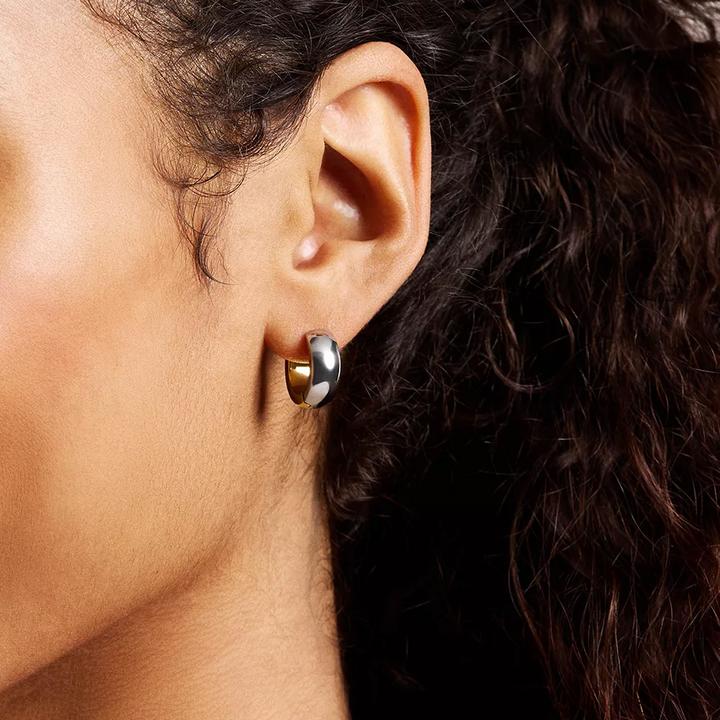 Actual product image Fossil Creolen Ellis Domed Collection Bicolor (Stainless steel partially gold-plated)