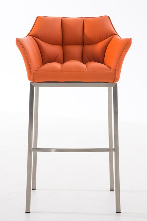 Actual product image CLP Barstool Damaso E with 4-leg frame, orange