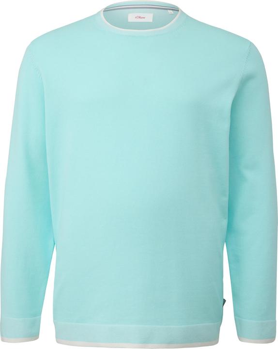 Produktbild s.Oliver Strickpullover Strickpullover mit Streifen-Detail (XXL)